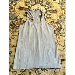 Lululemon Swiftly Tech Racerback Tank Top Light Blue Gray Women's Size 6
